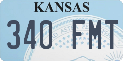 KS license plate 340FMT