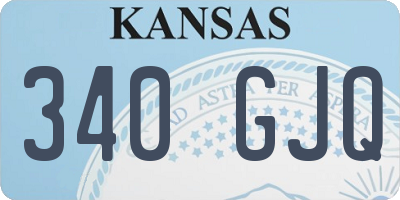 KS license plate 340GJQ
