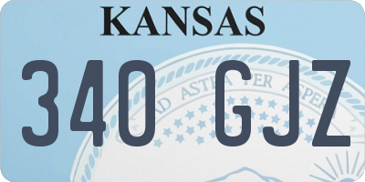 KS license plate 340GJZ