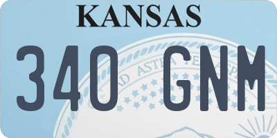 KS license plate 340GNM
