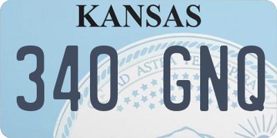 KS license plate 340GNQ