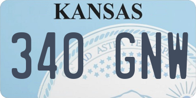 KS license plate 340GNW