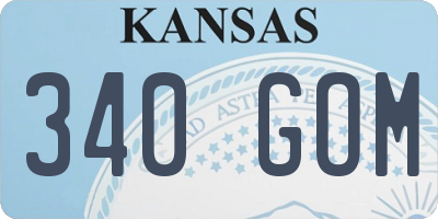 KS license plate 340GOM