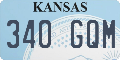 KS license plate 340GQM
