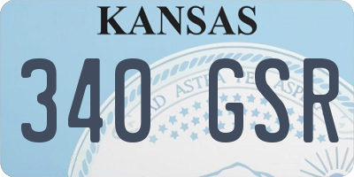KS license plate 340GSR
