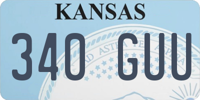 KS license plate 340GUU