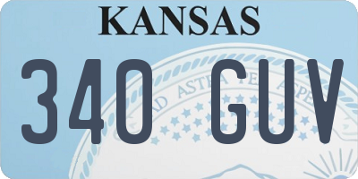 KS license plate 340GUV
