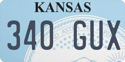 KS license plate 340GUX