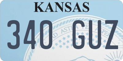 KS license plate 340GUZ