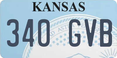 KS license plate 340GVB
