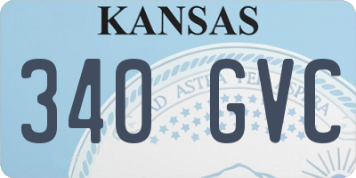 KS license plate 340GVC