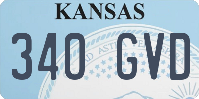KS license plate 340GVD