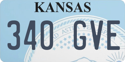 KS license plate 340GVE