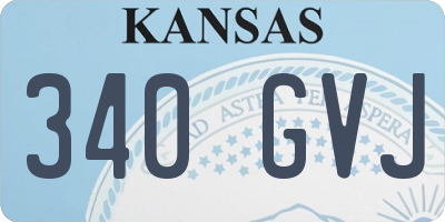 KS license plate 340GVJ