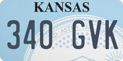KS license plate 340GVK