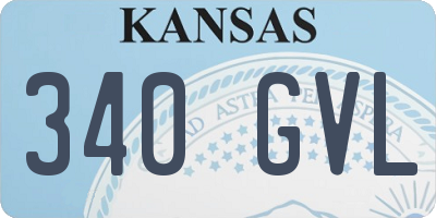 KS license plate 340GVL