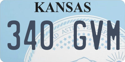 KS license plate 340GVM