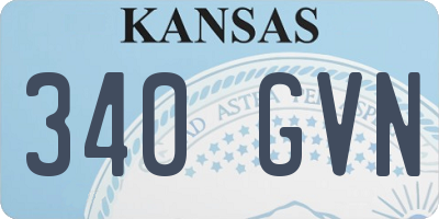 KS license plate 340GVN