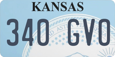 KS license plate 340GVO