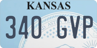 KS license plate 340GVP