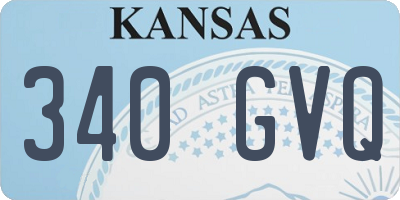 KS license plate 340GVQ
