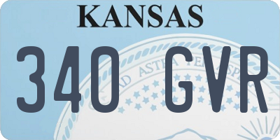 KS license plate 340GVR