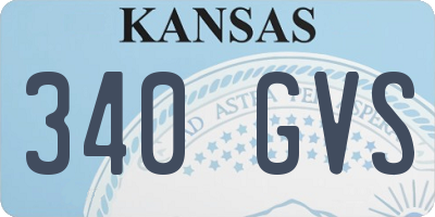 KS license plate 340GVS