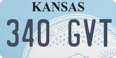 KS license plate 340GVT