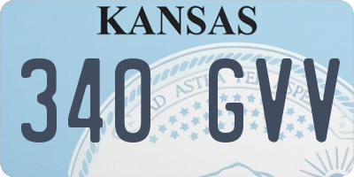 KS license plate 340GVV