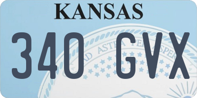 KS license plate 340GVX