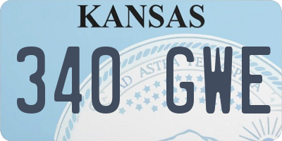 KS license plate 340GWE