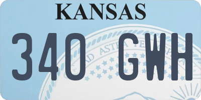 KS license plate 340GWH