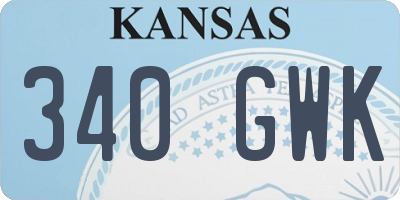 KS license plate 340GWK