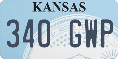 KS license plate 340GWP