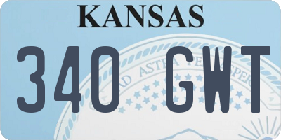 KS license plate 340GWT