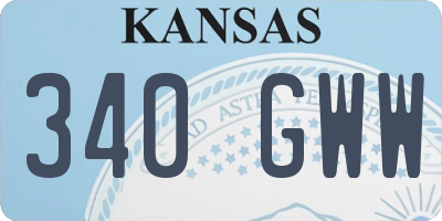 KS license plate 340GWW