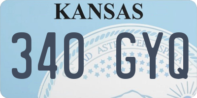 KS license plate 340GYQ