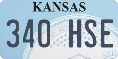 KS license plate 340HSE