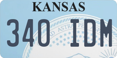KS license plate 340IDM