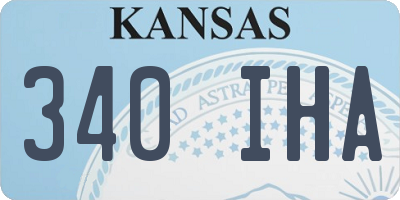 KS license plate 340IHA