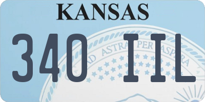 KS license plate 340IIL