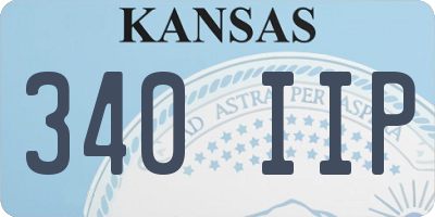 KS license plate 340IIP