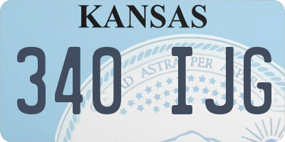 KS license plate 340IJG