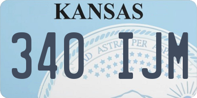 KS license plate 340IJM