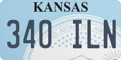 KS license plate 340ILN