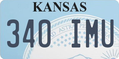 KS license plate 340IMU