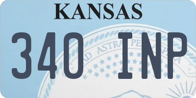 KS license plate 340INP