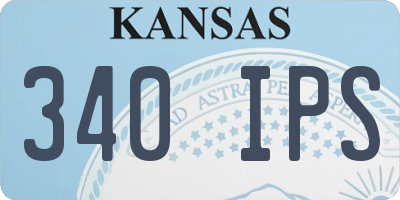 KS license plate 340IPS