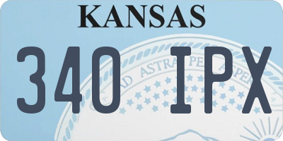 KS license plate 340IPX