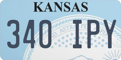 KS license plate 340IPY